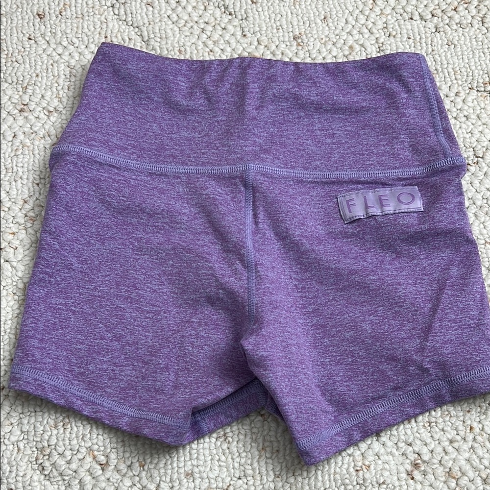 Fleo Purple High-Waisted Shorts